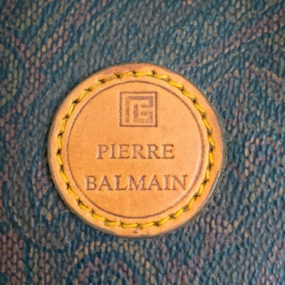 Pierre Balmain Vintage Dome Satchel Brown Paisley Printed Leather Handbag - Picture 2 of 14